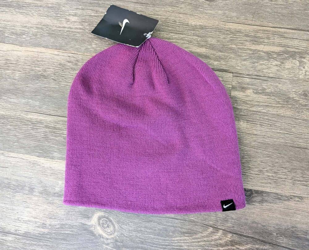 NEW! Nike Solid Purple Knit Women's Bennie Hat Fall Winter One-size